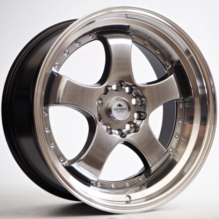 Легкосплавні автомобільні диски Forzza Flamber 18" 5x114.3 9.5j ET20 dia 74.1 Hyper Black/Lip Machined