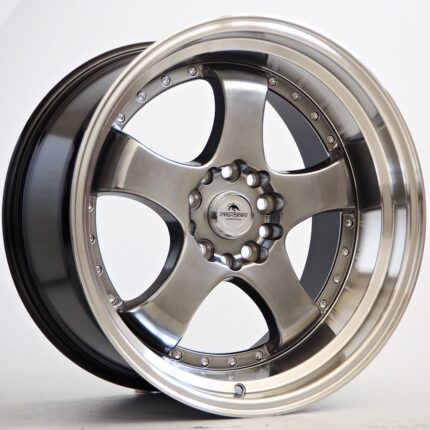 Легкосплавні автомобільні диски Forzza Flamber 18" 5x114.3 9.5j ET20 dia 74.1 Hyper Black/Lip Machined